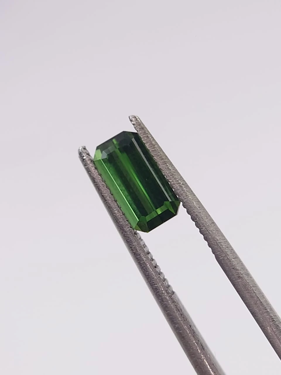0.97ct Natural Forest Green Tourmaline Emerald Cut Loose Gemstone from Afghanistan — view 4
